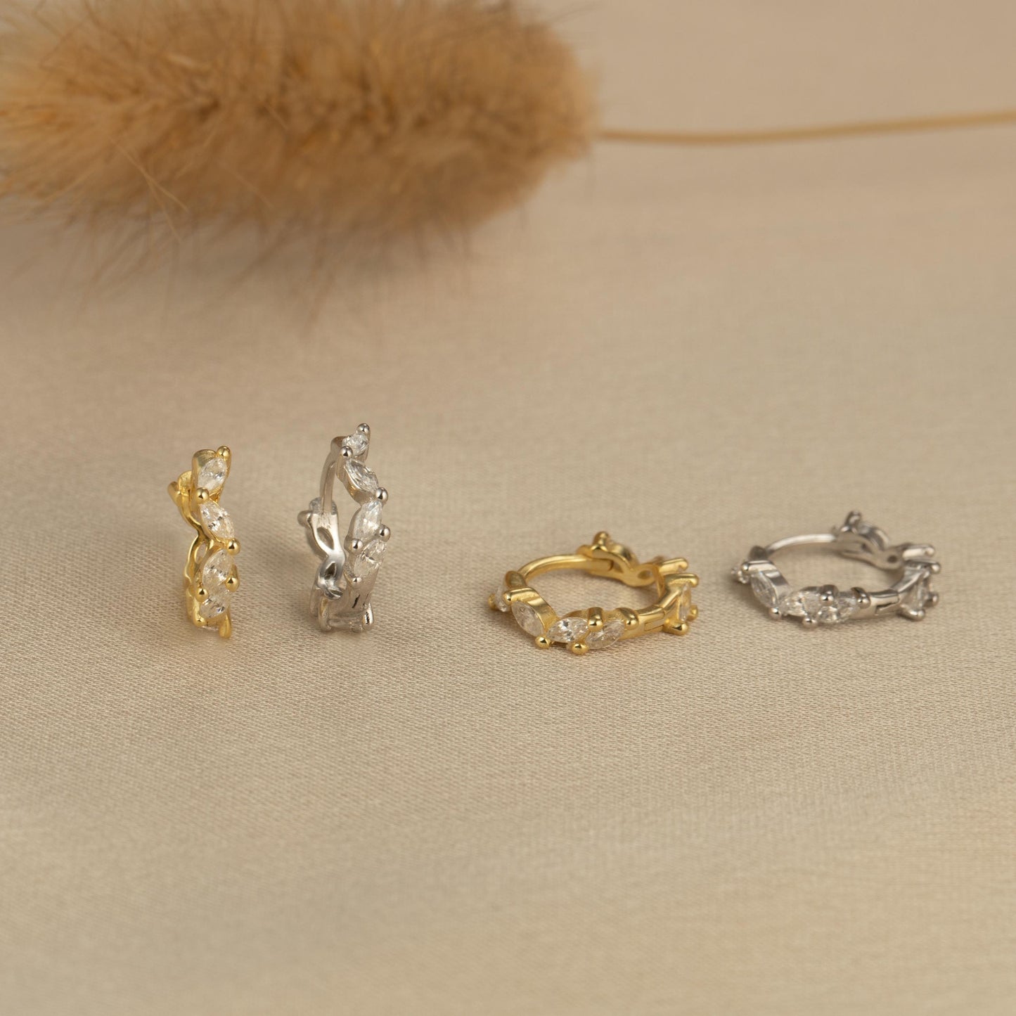 a group of three rings sitting on top of a table