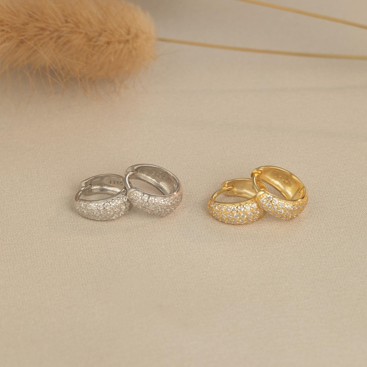 three different types of rings on a table