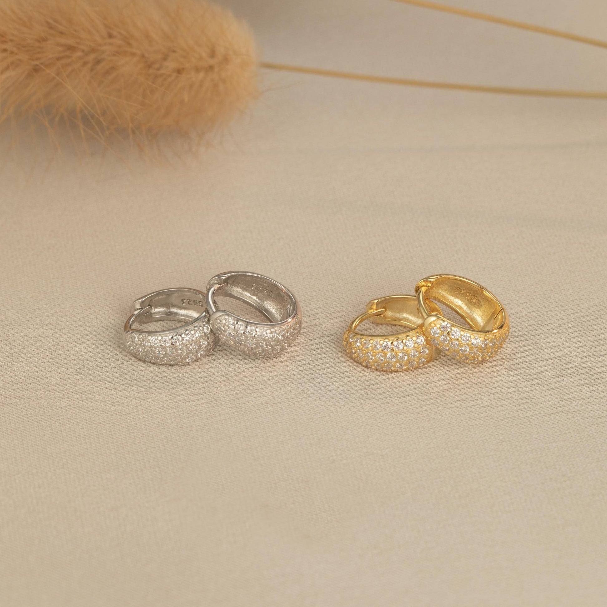 three different types of rings on a table
