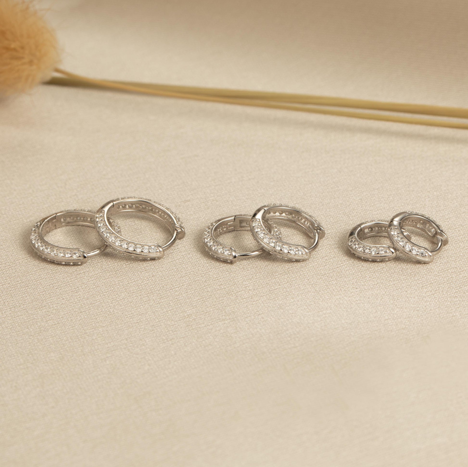 a close up of five rings on a table
